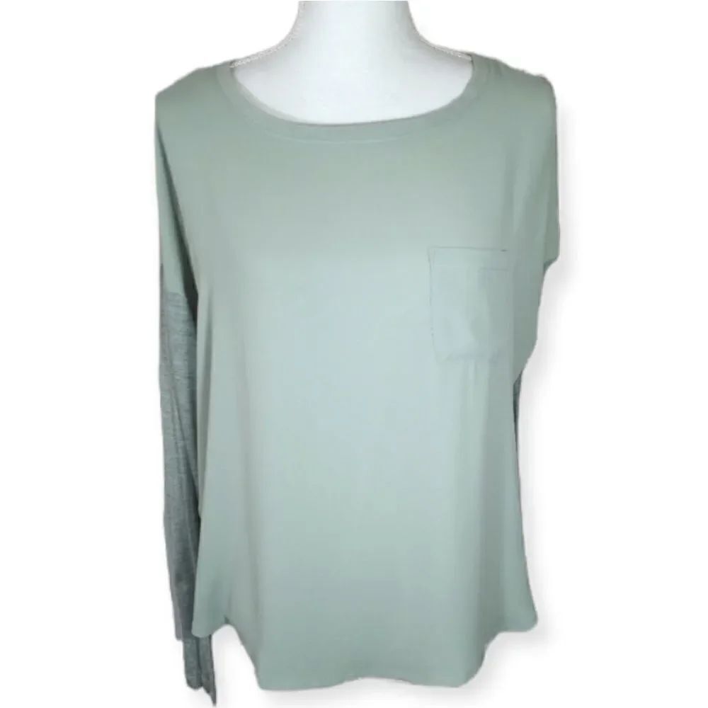 LOU & GREY SAGE GREEN BLOUSE SZ.M GUC